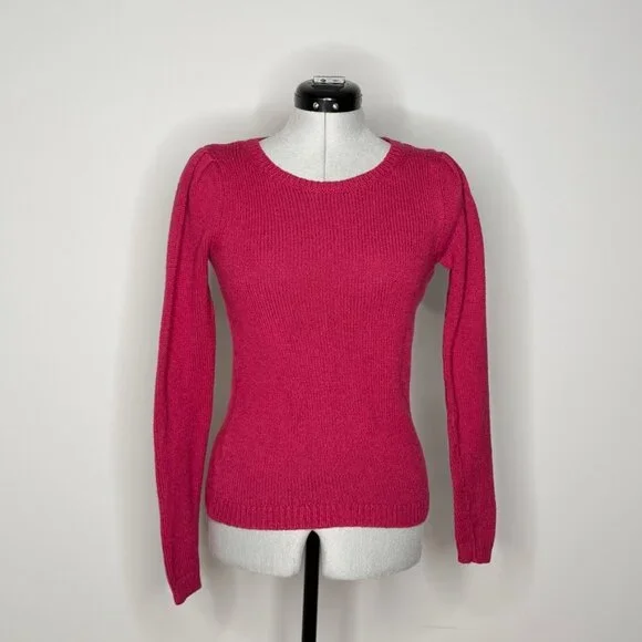 Ann Taylor Puff Shoulder Long Sleeve Sweater - Picture 1 of 6